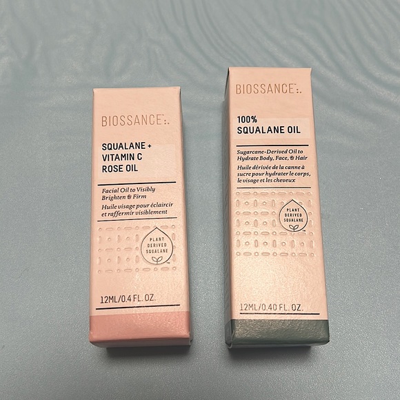 New Biossance Squalane + Vitamin C Rose Oil and Squalene oil - Picture 1 of 3